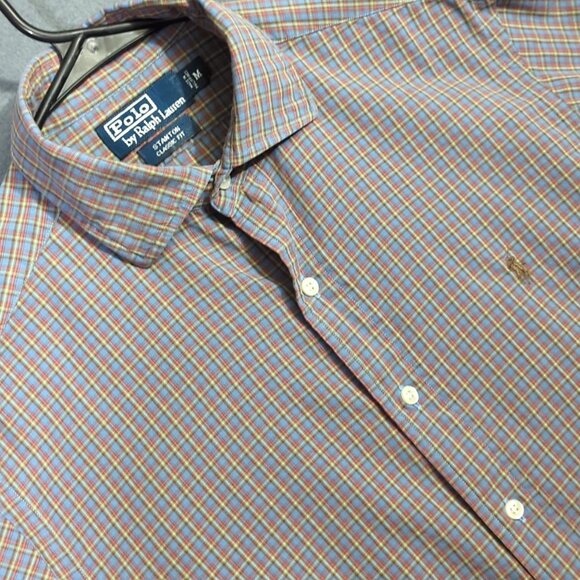 Polo Ralph Lauren Shirt Men's M Multicolor Stanton Classic Fit Long Sleeve - Picture 1 of 12